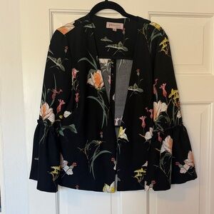 Philosophy Black Multicolor Floral Women's Blazer